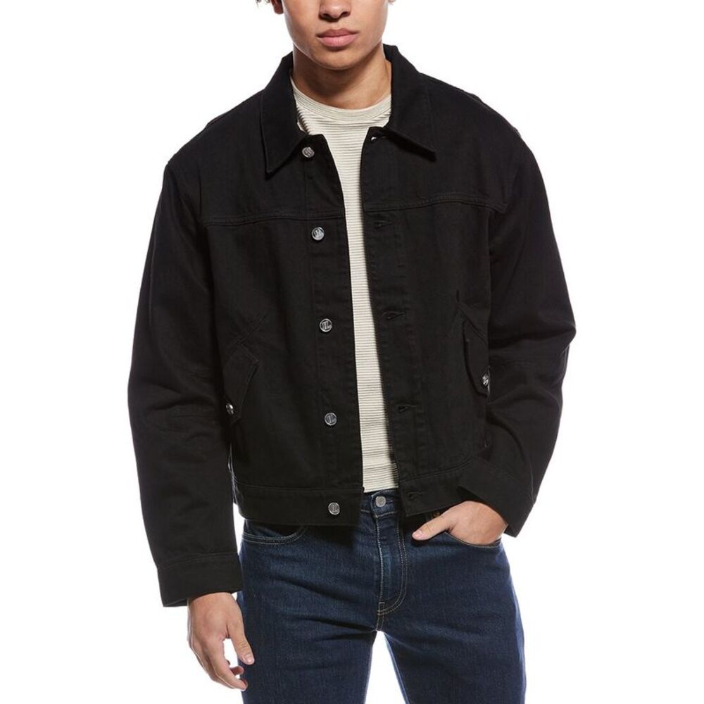 Helmut Lang Mens  Apex Trucker Jacket, Black